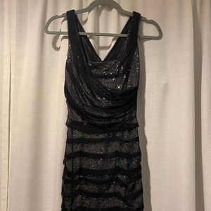 Express Black Sparkly Cocktail Dress
